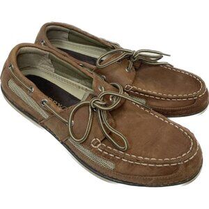 Sperry Top Sider Men's Sz 9.5 M Brown Leather Boat Deck Shoes Loafers NWOT